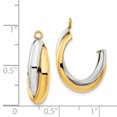 thumbnail image 2 of 14k Double Coupure Polie Bicolore Earring Jackets XY660, 2 of 2