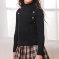 thumbnail image 4 of Posijego Girls Turtleneck Sweaters Ribbed Knit Long Sleeve Sweater T-Shirts Winter Slim Basic Tee Tops for Little Girls, 4 of 4