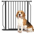 thumbnail image 1 of PawHut 30"- 34" Extra Wide Dog Gate with Double Locking System Black, 1 of 10