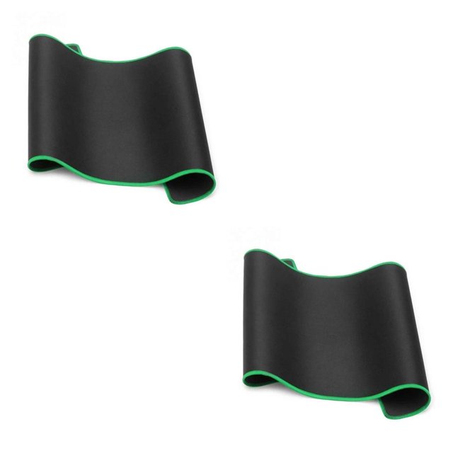 Transemion 2020 Hot Non Wear Resistant Computer Notebook Soft Edge Seamed Mouse Pad Office Rubber Fabric Mat green 250*290*2mm 2Set