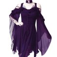 thumbnail image 2 of Off Shoulder Dress Summer Womens Fashion Dark In Love Ruffle Sleeves Off Shoulder Gothic Midi Dress, 2 of 4