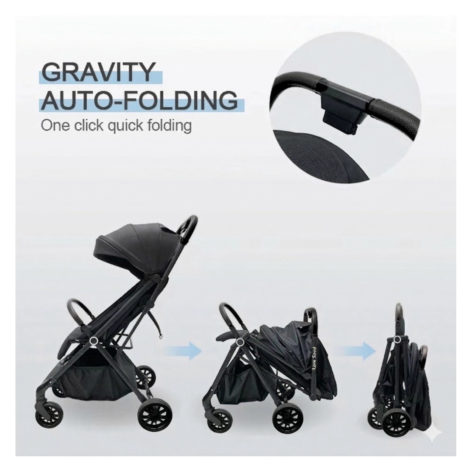 Boobeyeh Lightweight Baby Stroller S2 &ndash; Compact Travel Stroller with Auto Fold