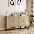 thumbnail image 2 of HOMCOM Sideboard Buffet Cabinet, Coffee Bar Cabinet, Oak, 2 of 10