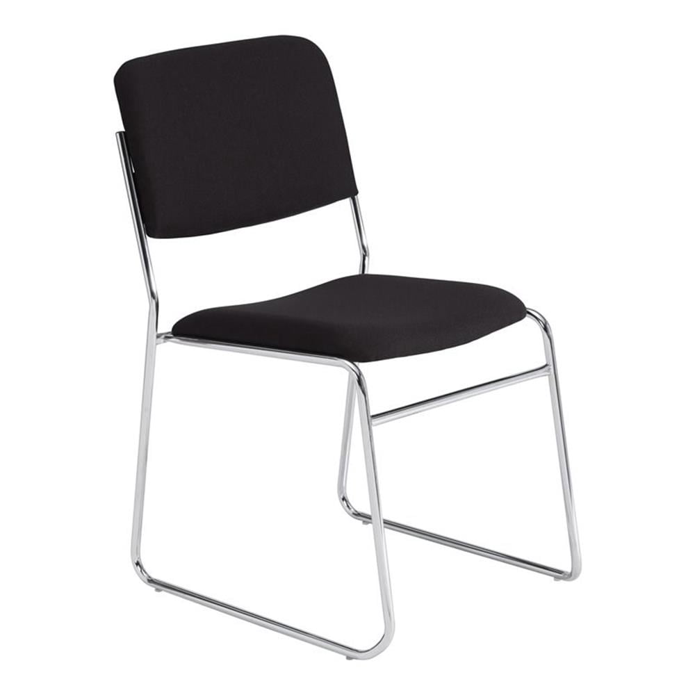 NPS 8600 Series 33" Modern Fabric Padded Signature Stack Chair in Ebony Black