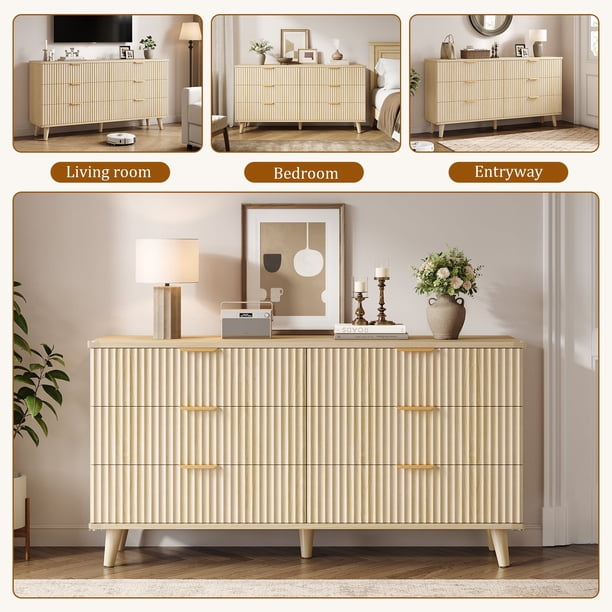 Laintene 6 Drawer Dressers Dresser for Bedroom, 53