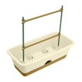 thumbnail image 2 of Jardinière Balcon Résine Rectangle Nordique Jardinière Boîte pour Jardin Extérieur Porche Beige, 2 of 10