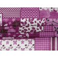 thumbnail image 5 of oneOone Velvet Purple Fabric Floral Sewing Craft Projects Fabric Prints By Yard 58 Inch Wide, 5 of 5