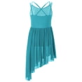 thumbnail image 4 of Jhaoyu Robe de Danse Lyrique Moderne Jazz pour Filles Enfants Robe Justaucorps Irrégulier Performance Danse Bleu Vert 14, 4 of 7