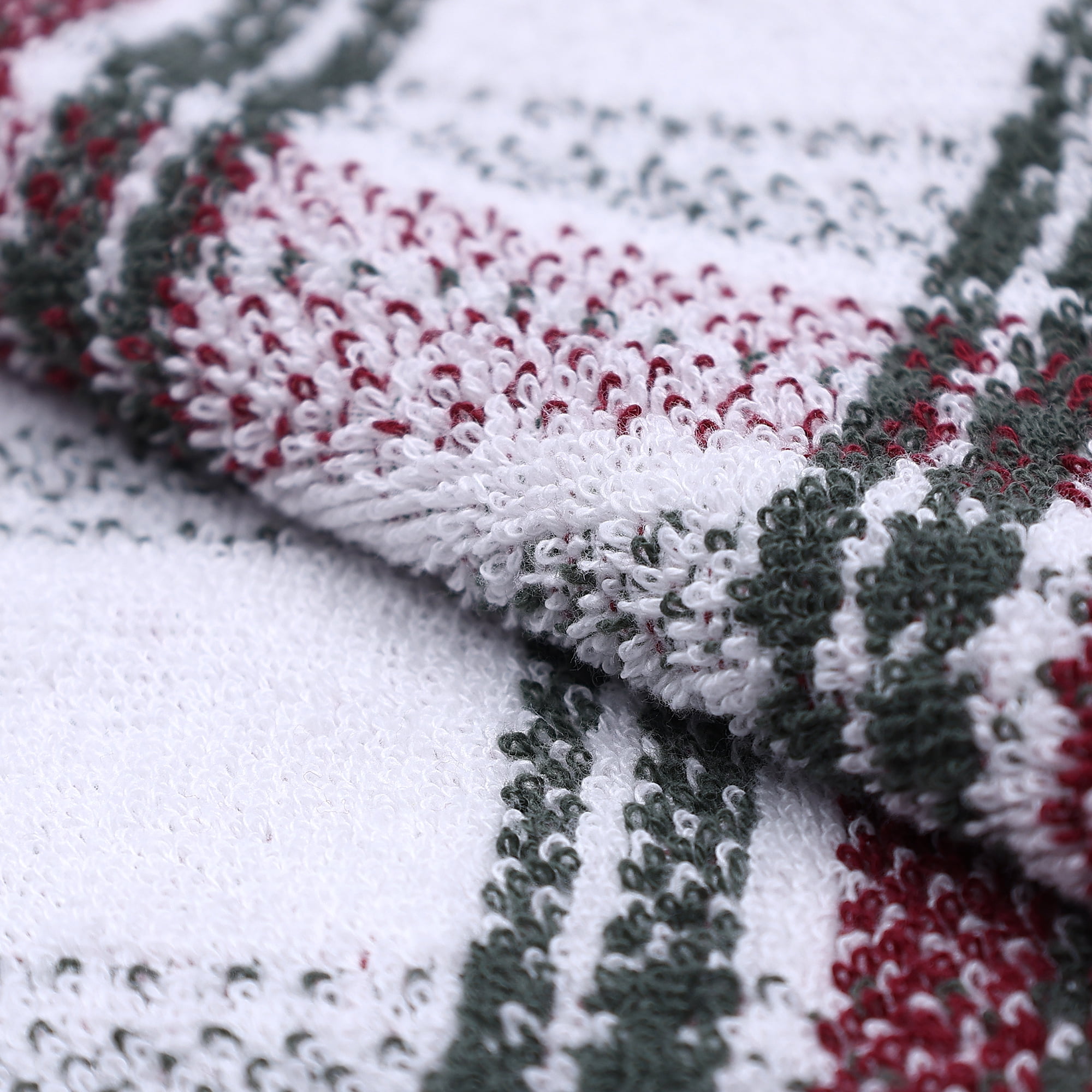 Holiday Time 100% Cotton Jacquard Hand Towels, Plaid Pattern, 2-Piece Set, 16 x 26 in