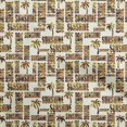 thumbnail image 1 of oneOone Viscose Chiffon Brown Fabric Text Fabric For Sewing Printed Craft Fabric By The Yard 42 Inch Wide, 1 of 5