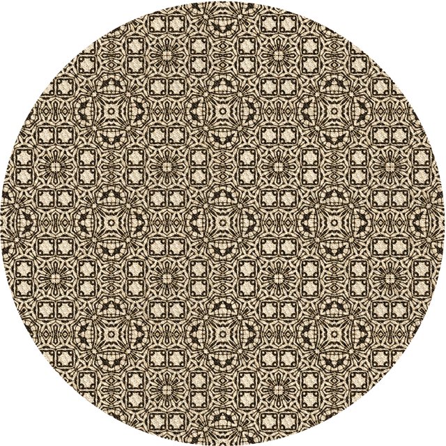 Ahgly Company Tapis d'Intérieur Lavables en Machine, Ronds, Transitionnels, Bruns, Ronds de 3'