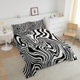 thumbnail image 4 of Erosebridal 3D Zebra Print Bedding Twin Comforter Set, Rustic Animals Down Comforter, Geometry Stripe Decor, Girls Women, 2pcs, 4 of 7