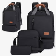 TopLLC Backpack Three Piece Set, Large Student Backpack, Suitable For School And Outdoor Travel, Computer Bag For Men And Women With Large Capacity