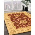 thumbnail image 2 of Ahgly Company Indoor Rectangle Abstract Orange Red Oriental Area Rugs, 8' x 10', 2 of 6