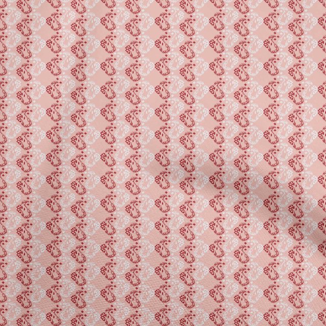 oneOone Velvet Light Pink Fabric Asian Ikat Sewing Craft Projects Fabric Prints By Yard 58 Inch Wide
