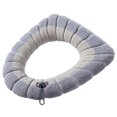 thumbnail image 1 of 2Pcs Universal Soft Washable Thick Toilet Seat Cover Home Hotel Closestool Pad, 1 of 8