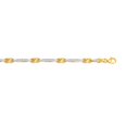 thumbnail image 1 of 14k Yellow Gold Pear Shape Link Fancy Bracelet, 7.25", 1 of 1