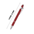 thumbnail image 2 of Maplenight Aluminum Ballpoint Pen with Touchscreen Tip - Metal Body, 1.5g Ink, 5pc Set for Business, Student Writing, and Screen Use Red, 2 of 4