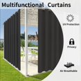 thumbnail image 4 of Rideaux Intérieurs Extérieurs pour Patio \ Panneau de Rideau à Oeillets Bloquant le Soleil pour Intimité, Rideaux Résistants aux Intempéries pour Gazebo, Véranda avant, Pergola, Kaki G x H Panneau, 4 of 8