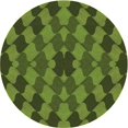 thumbnail image 1 of Ahgly Company Tapis d'Intérieur Ronds Lavables à la Machine, Style Transitionnel, Vert Forêt Sombre, 7 Pieds Rond, 1 of 7