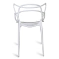 thumbnail image 4 of Master Style Plastic Chair Modern Mid Century, Indoor Outdoor Chair Patio Chair Kitchen Chair 18 Inch Seat Height Restaurant Chair Plastic Stackable Chair Side Bar Chair in Black Set 2, 4 of 4