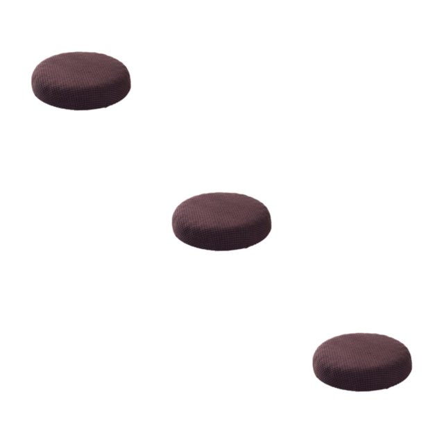 relayinert Round Cushion Mildly Waterproofed For Relaxation Mild Waterproofing Seat Covers dark coffee 3Set