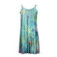thumbnail image 3 of Daeful Robe d'Été à Bretelles, Robe Midi, Robes Trapèze, Femmes, Décontractée, Imprimé Floral, Évasée, Étoiles, 5TG, 3 of 9