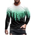 thumbnail image 1 of Chandail à Manches Longues pour Hommes Mode Décontractée Col Rond Chandail à Enfiler Imprimé T-Shirt à Manches Longues Blouse, 1 of 3