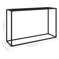 thumbnail image 4 of vidaXL Console Table Black 120x35x75 cm Tempered Glass, 4 of 4