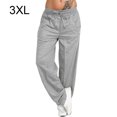 thumbnail image 2 of letairis Pantalons Amples pour Femmes, Pantalons de Sport Multicolores, Gris Clair 3TG, 2 of 6
