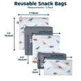 thumbnail image 4 of SNACK BAGS 5PK DINO - FRENCH, 4 of 5