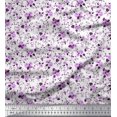 thumbnail image 1 of Soimoi Tissu Poly Georgette Imprimé Feuilles et Fleurs de Rose Tissu de Couture au Mètre 42 Pouces de Large, 1 of 3