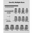 thumbnail image 2 of VEVOR Bolt Extractor Kit, 16 Pieces Impact Bolt & Nut Remover Set with Adapters and Pin Punch, Solid Storage Case, Cr-Mo Steel for Removing Damaged, Rusted, Stripped, Rounded Bolts, Nuts and Screws, 2 of 9