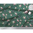 thumbnail image 3 of Soimoi Poly Georgette Fabric Flower & Leaves Watercolor Printed Fabric 1 Yard 42 Inch Wide, 3 of 3