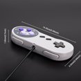 thumbnail image 4 of 2 Pack Wired SNES Gamepad, SNES Controller Fully Compatible with Original SNES/SFC - [Plug and Play] (Gray/Purple), 4 of 6