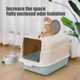 thumbnail image 3 of Cat Litter Box Enclosed Litter Box for Cats Large Covered Toilet Tray with Shovel for SplashProof Use Litter Box with Lid, 3 of 6