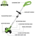 thumbnail image 3 of Greenworks 24V String Trimmer and 100 MPH - 330 CFM Jet Blower Combo, 2.0Ah Battery and Charger Included, 3 of 13