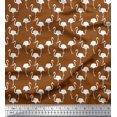 thumbnail image 1 of Soimoi Polyester Crepe Fabric Flamingo Bird Print Fabric by Yard 52 Inch Wide, 1 of 3
