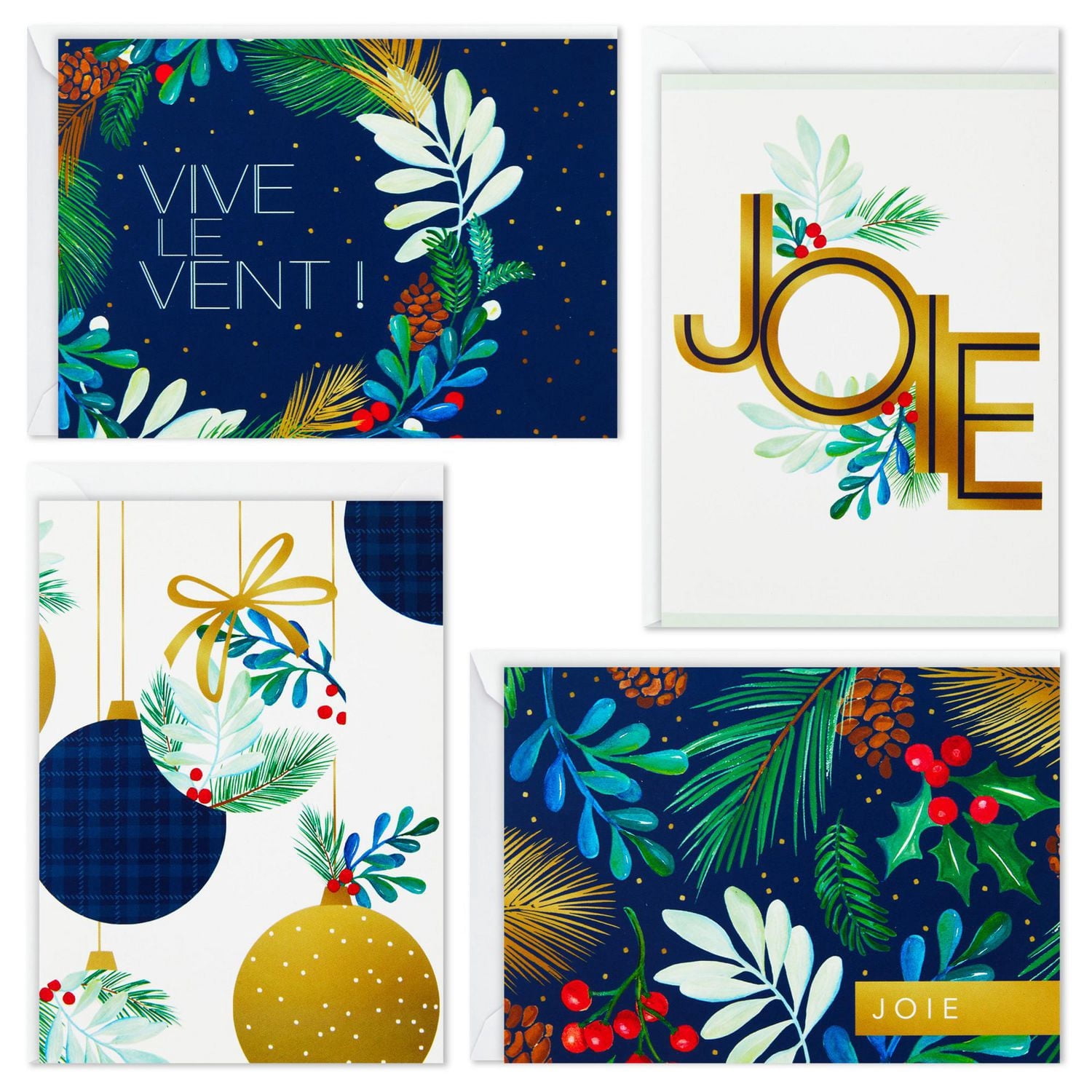 Image Arts Boxed Christmas Cards Assortment (Elegant Greenery), 20 ct.