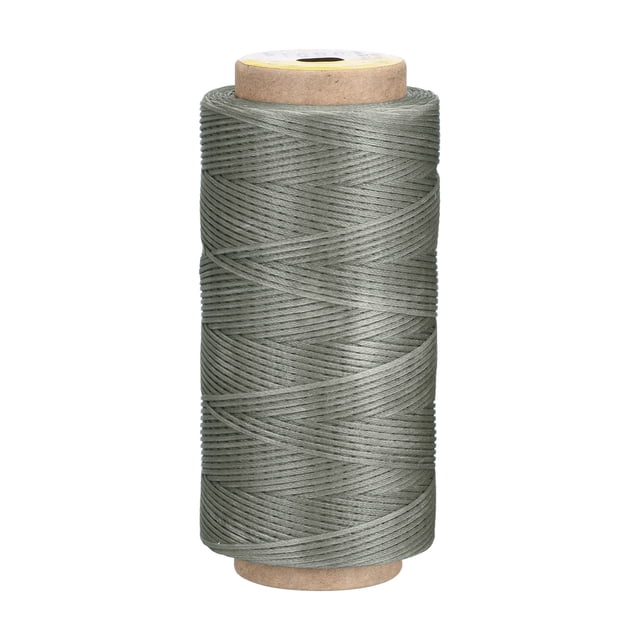 Unique Bargains 186 Yards 210D/1mm Leather Sewing Thread Polyester Waxed Cord, Middle Grey