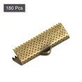 thumbnail image 3 of Unique Bargains 180Pack Ribbon Crimp Clamp Ends 22mm Cord End Clasp for DIY Craft Bronze Tone, 3 of 7