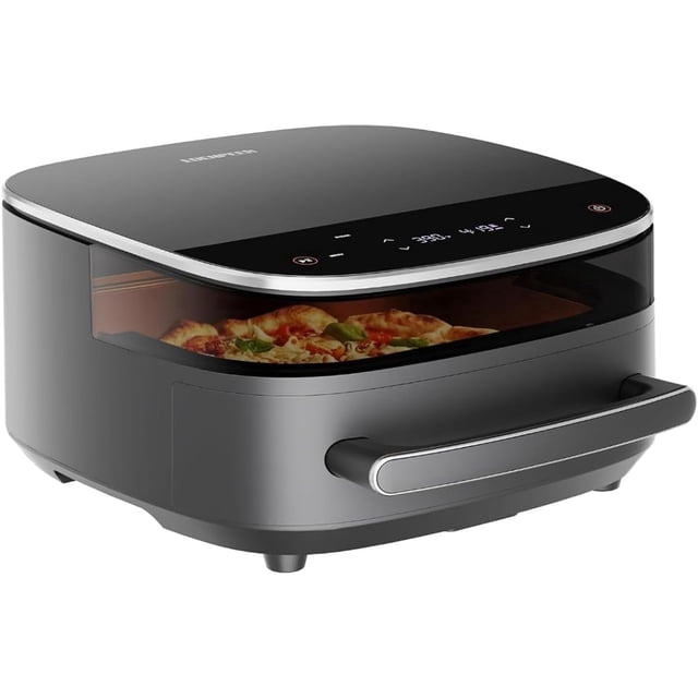 Refurbished EDENPEER 11-in-1 Extra Large 6 QT Air Fryer with Dual Heat Source Technology, Smart Digital Touchscreen, Fits 12-Inch Pizza, Whisper-Quiet EA2-K