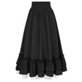 thumbnail image 3 of Kcodviy Women Retro Medieval Elastic Rhinestone Skirt Lace High Waist Boho Skirt with Shorts Maxi Skirt Casual Drawstring Wrap Around Bed Skirt A Line Long Skirt, 3 of 4