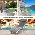 thumbnail image 4 of Patiojoy 2PCS Cushioned Folding Chaise Lounge Chair Adjustable Recliner Gray, 4 of 6
