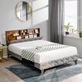 thumbnail image 2 of Costway Full Bed Frame Upholstered Platform Bed Mattress Foundation with Storage Headboard, 2 of 9