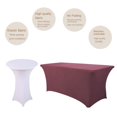 thumbnail image 4 of Elastic Tablecloth Decorative Close-fitted Unique Banquet Rectangular Table Cover, 4 of 5