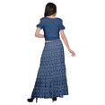 thumbnail image 4 of Moomaya Printed Two Piece Flared Skirt And Crop Top Rayon Ethnic Set For Girls, 4 of 6