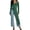 Style1-Green dresses for women, variant on Mceream Long Dresses for Women Casual Trendy Fashion Crew Neck High Slit Midi Dresses Slim Fit Casual Solid Color Summer Dresses Green S