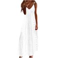 thumbnail image 2 of Wiyuqeen Robes Maxi pour Femmes 2025 Robe d'Été Unie en Broderie Oeillets Col en V Bretelles Spaghetti Ajustables Robe de Plage Robes pour Dames, 2 of 6