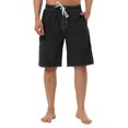 thumbnail image 1 of INSPIRE CHIC Men's Solid Board Shorts Quick Dry Swim Trunks with Elastic Waist & Drawstring 32 Black, 1 of 7